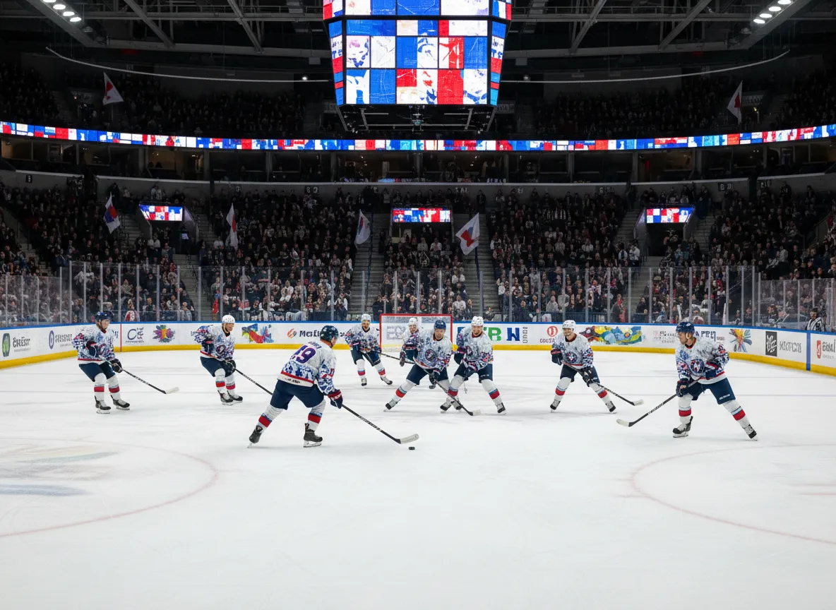 Parallelansicht mehrerer Spielpaarungen aus NHL und DEL mit synchronisierten Live-Daten.